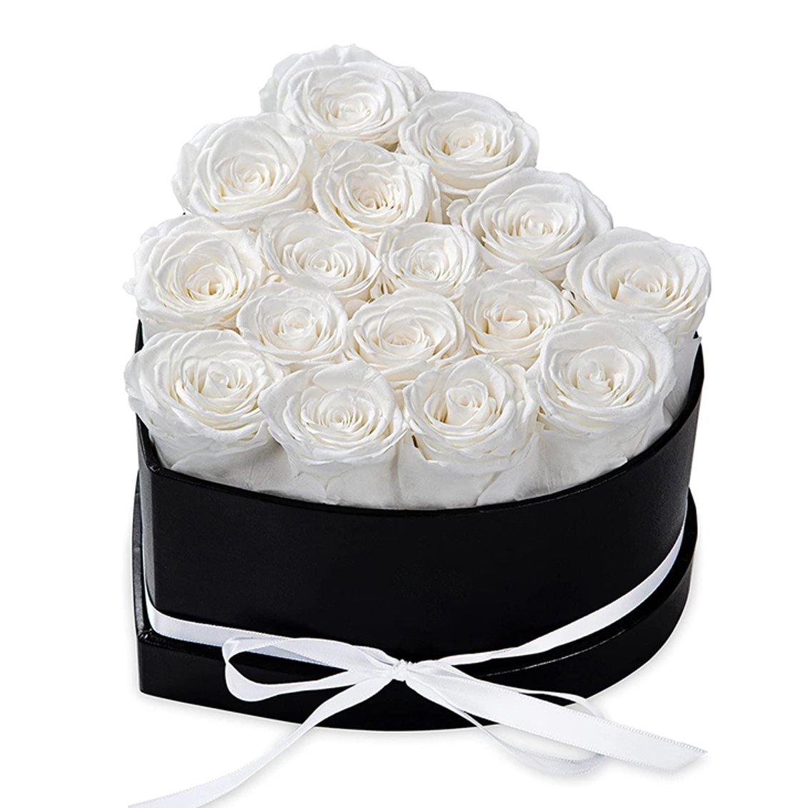 Wholesale popular design heart shape flower gifts preserved eternal red roses flower bouquets heart box