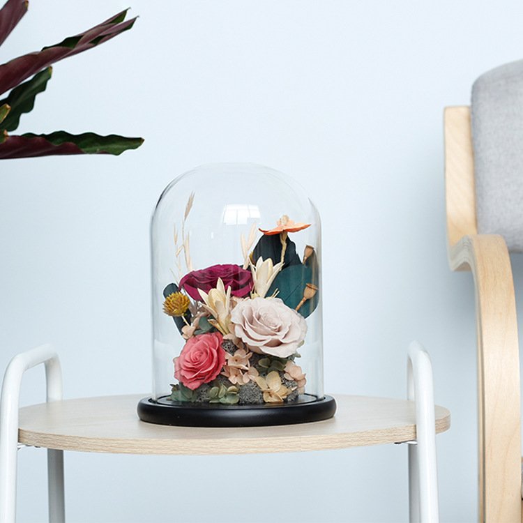 Lovebay Real Eternal Rose Austin Peony Diwali Decoration Morthers Day Everlasting Preserved Flower Forever Roses In Glass Dome