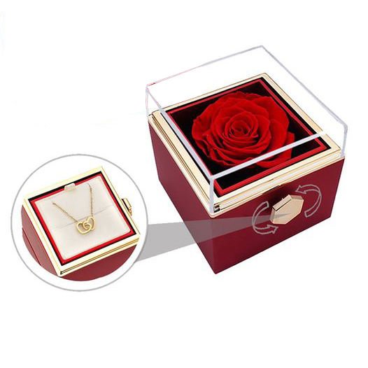 New arrival upscale immortal preserved rose flower flower packaging box for rose gift packing box preserved flower in ring box