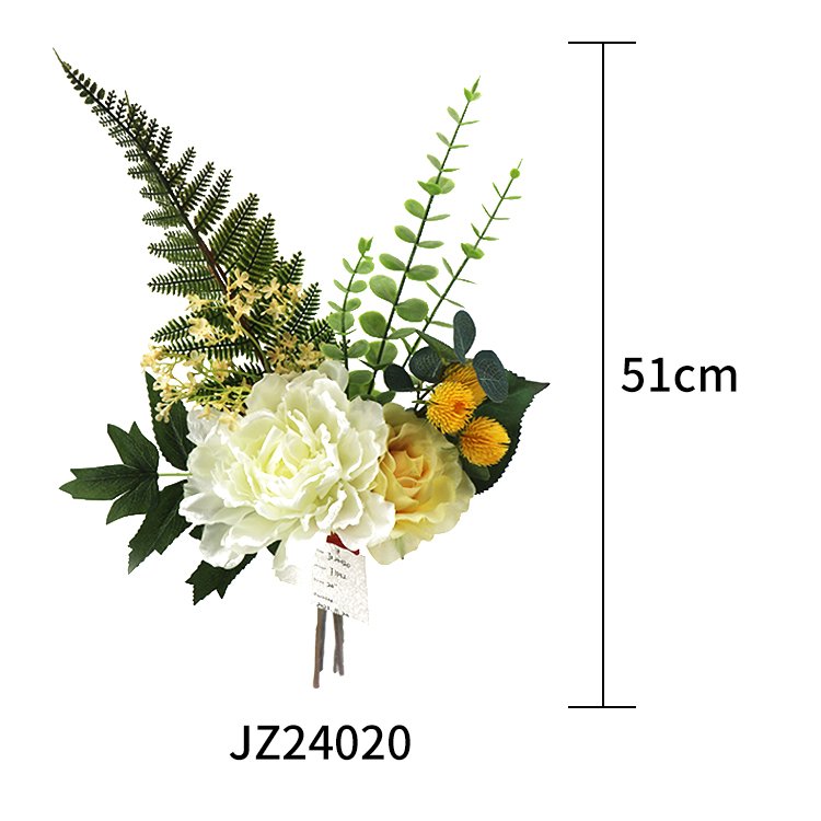 Wholesale 51cm 6-Peony Roses Bundle Wedding Artificial Decorative Flowers & Plants Preserved Wreaths Indoor Outdoor Decoration