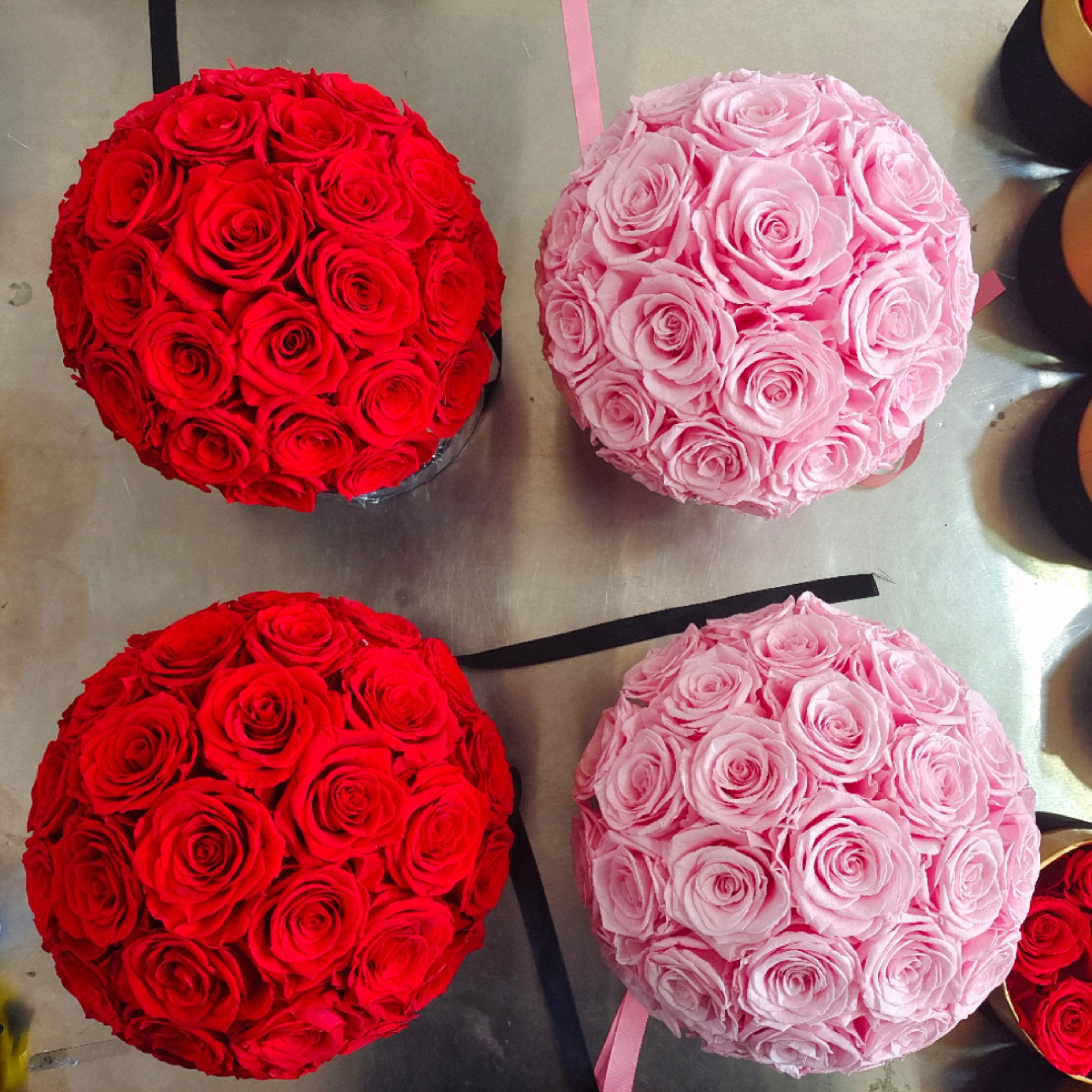 Wholesale Eternal Preserved Rose Mushroom Head Bouquet Roses In Box Flowers Preserved Rose
