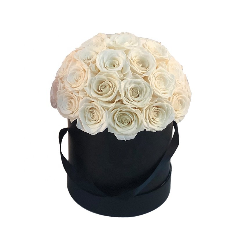 Hot selling forever preserved rose boxes flower packaging box for rose gift packing box rose Christmas Wedding