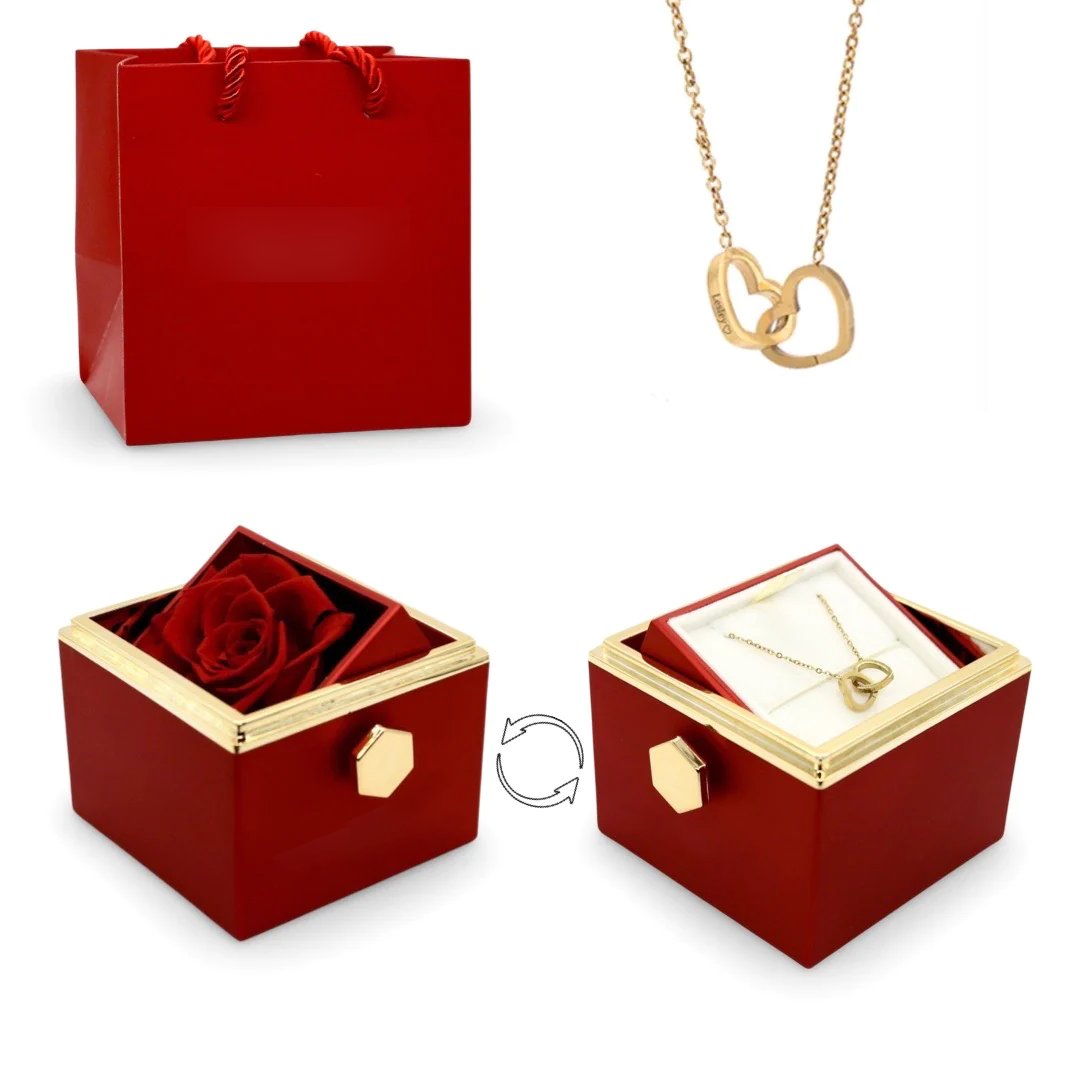 Preserved flower jewelry best preserved roses sample preserved rose with necklace in gift box