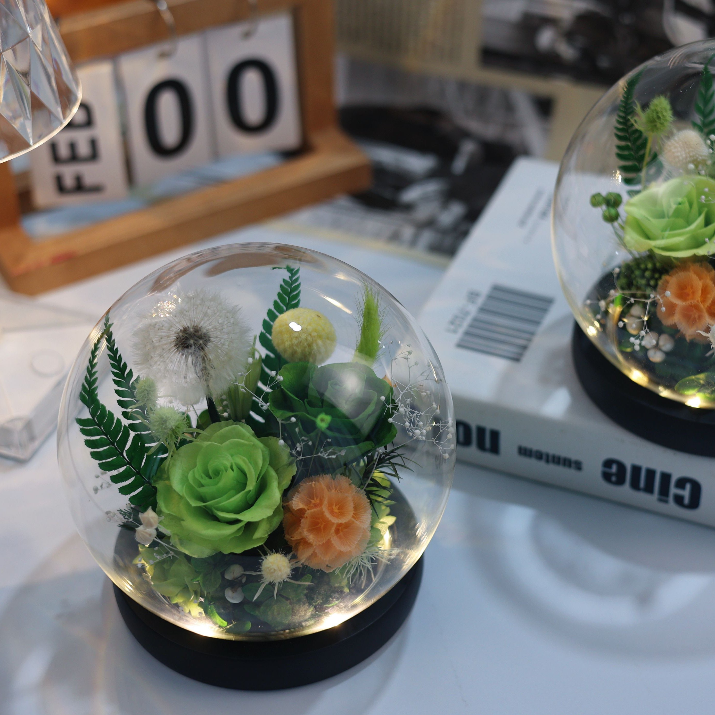Mothers Day Gift Everlasting Enchanted Eternity Infinity Forever Eternal Flower Preserved Rose In A Glass Dome