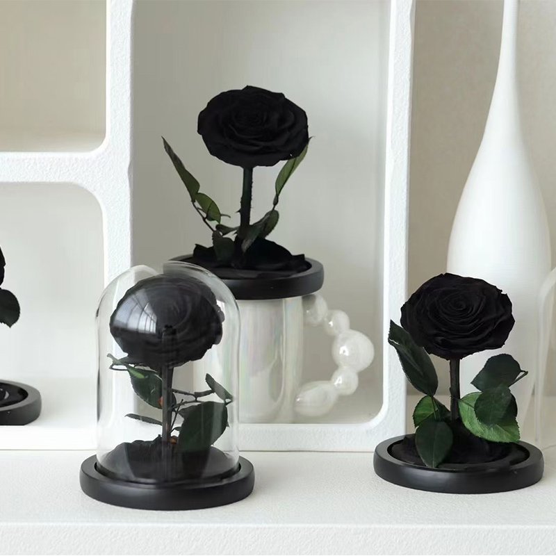 High Grade Gift box Eternal Rose Preserved Flower In Glass Dome For Mother's Day San Valentines Day Mother's day Gifts