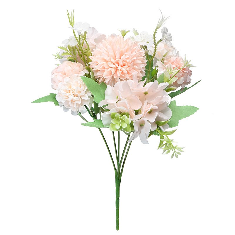 High end quality home garden party fabric white single stem silk hydrangea artificial flower silk artificial flowers for wedding