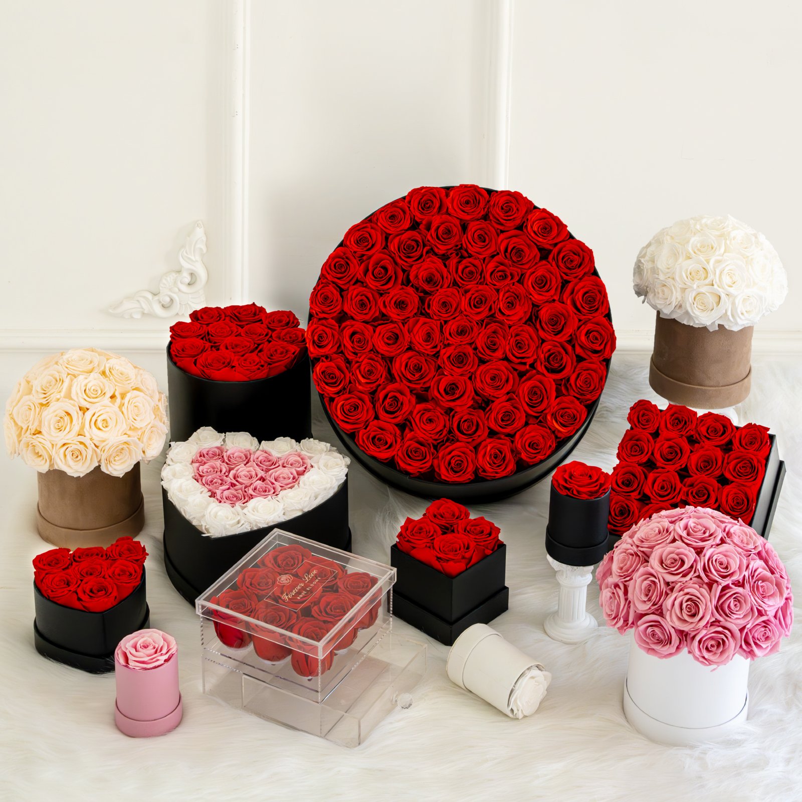 Wholesale Flower Mother's Day Gift Long Life Lasting Red Real Natural Everlasting Immortal Forever Eternal Preserved Rose in Box