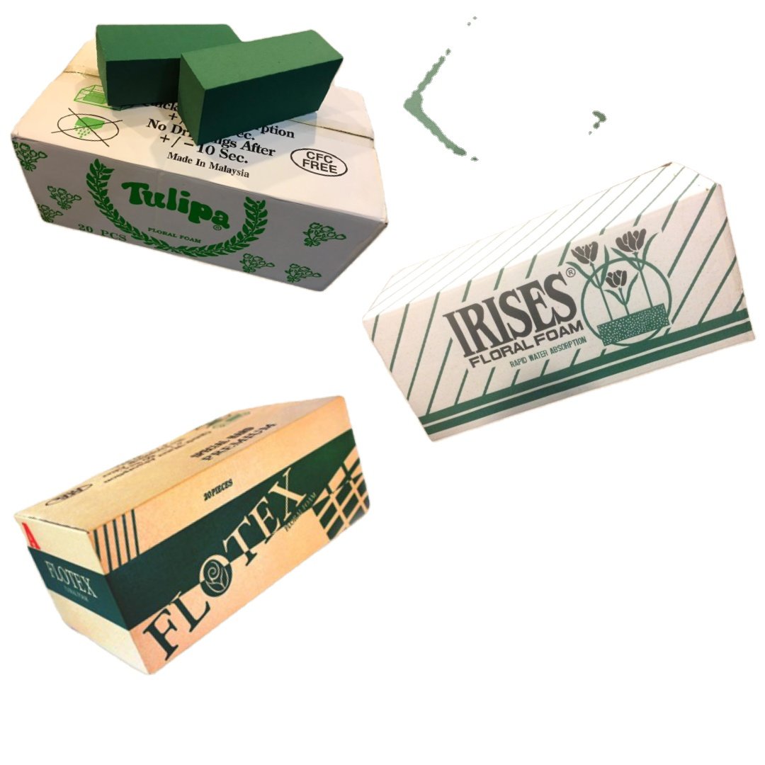 Wholesale Custom High Quality READY STOCK Floral Foam Brick/Block- FLOTEX, IRISES, TULIPA For Fresh Or Silk Artificial Flowers