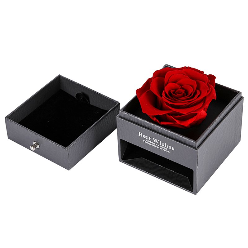 Sweetie Valentines Mother Day Eternal Rose Infinity Immortal Flowers In Acrylic Box Preserved Roses With Love You Necklace Gifts
