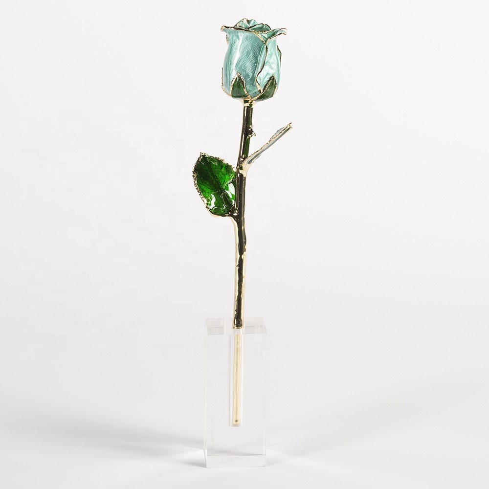 Gold roses real natural Roses with Stem preserved flower handmade Eternal rose for birthday Mother's day gifts