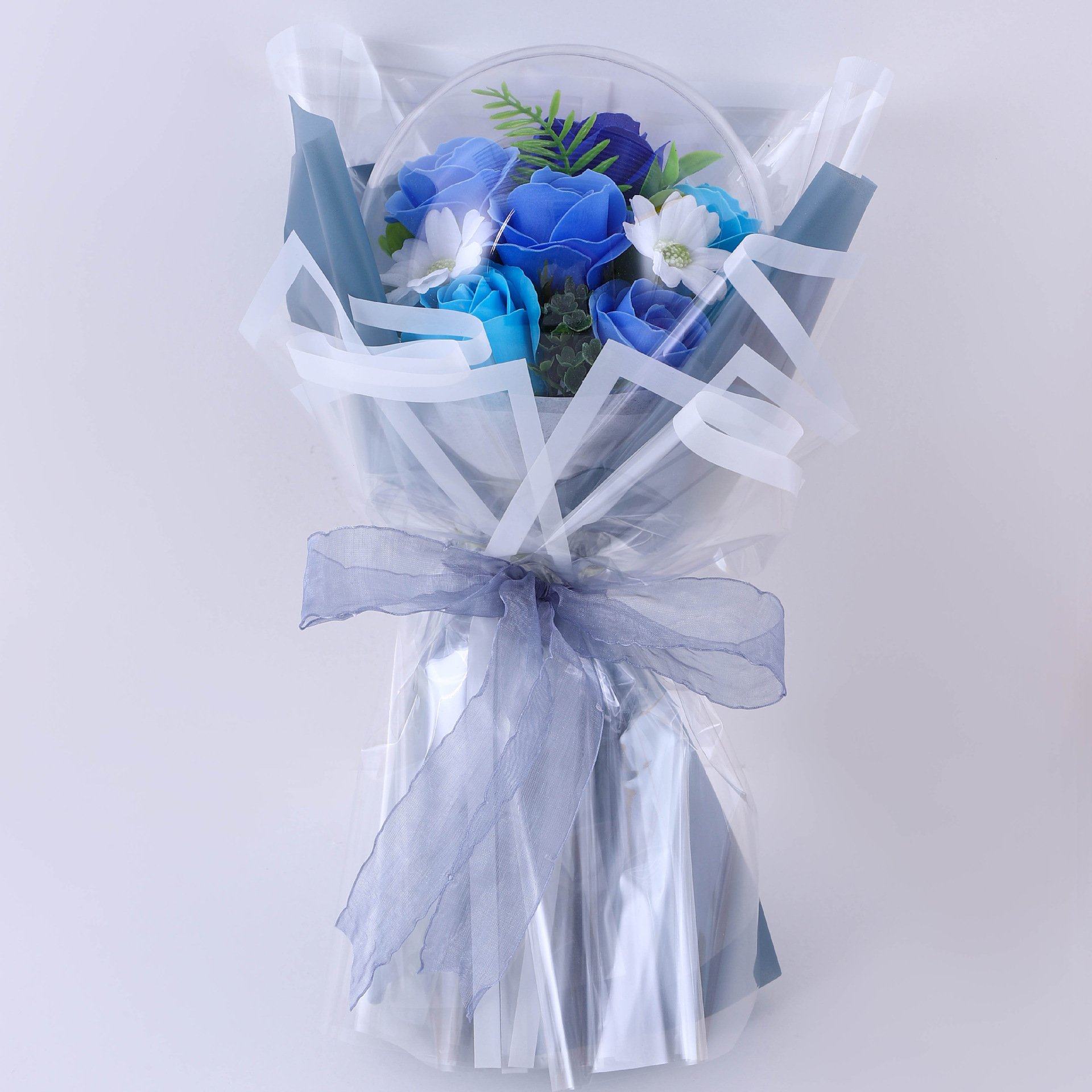 Transparent Acrylic Ball Plant Bouquet Valentines Day Soap Flower Decorative Flowers Wreaths And Plants