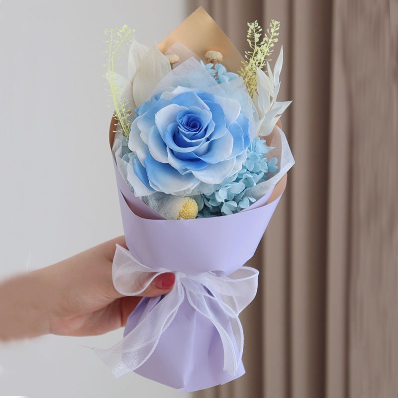 Top Sale preserved rose flower preserved rose head forever roses preserved flower for Valentine's Day