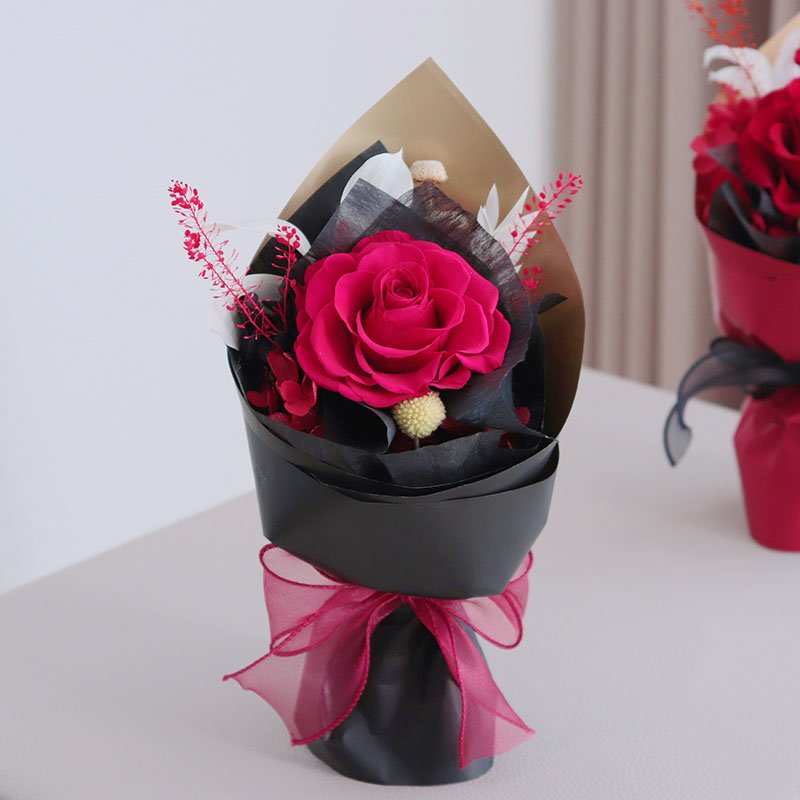 Top Sale preserved rose flower preserved rose head forever roses preserved flower for Valentine's Day