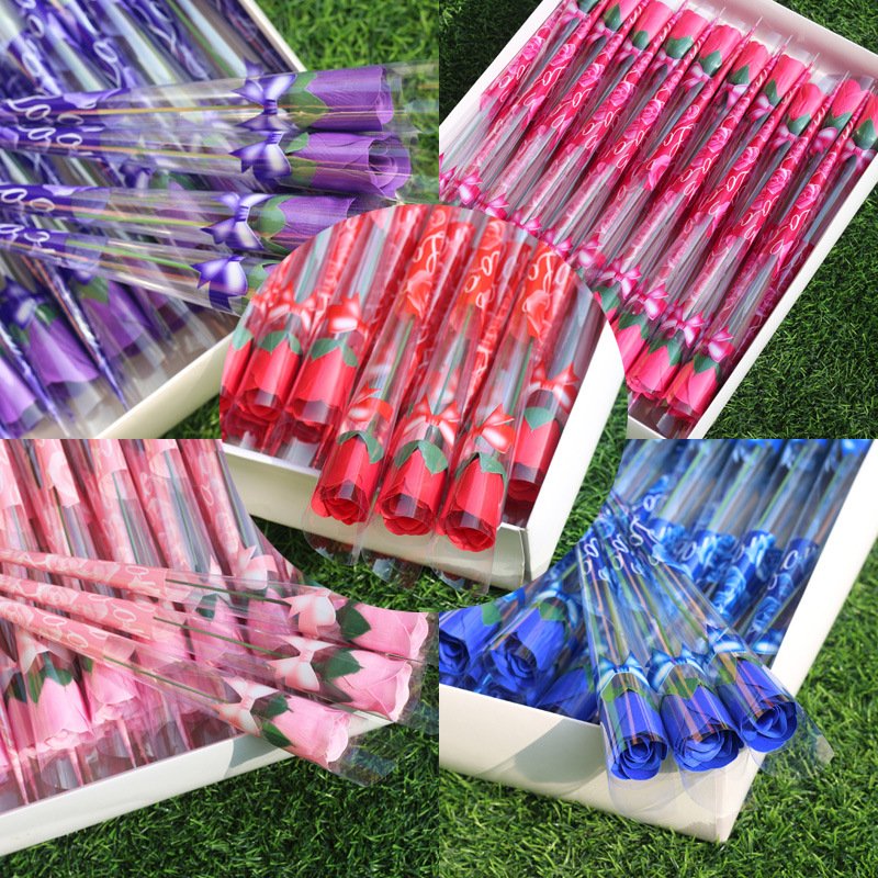 Customized artificial soap rose bow for Valentine's Day Mother's Children's Day gift Handmade flower other wedding decorations