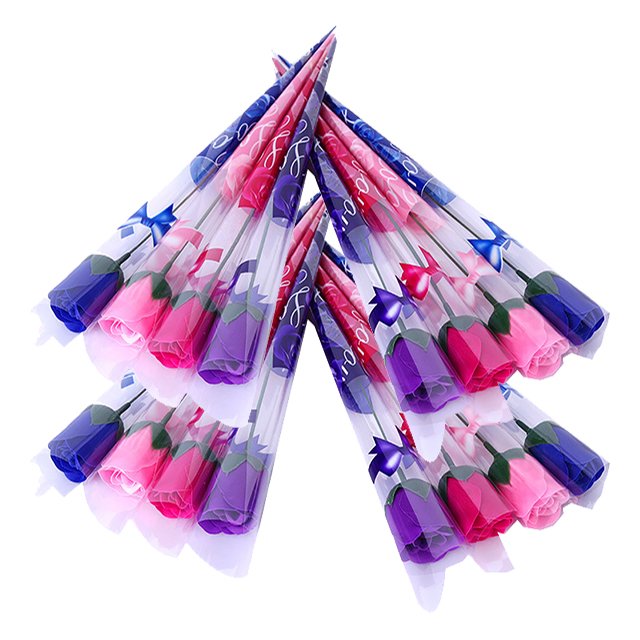Customized artificial soap rose bow for Valentine's Day Mother's Children's Day gift Handmade flower other wedding decorations
