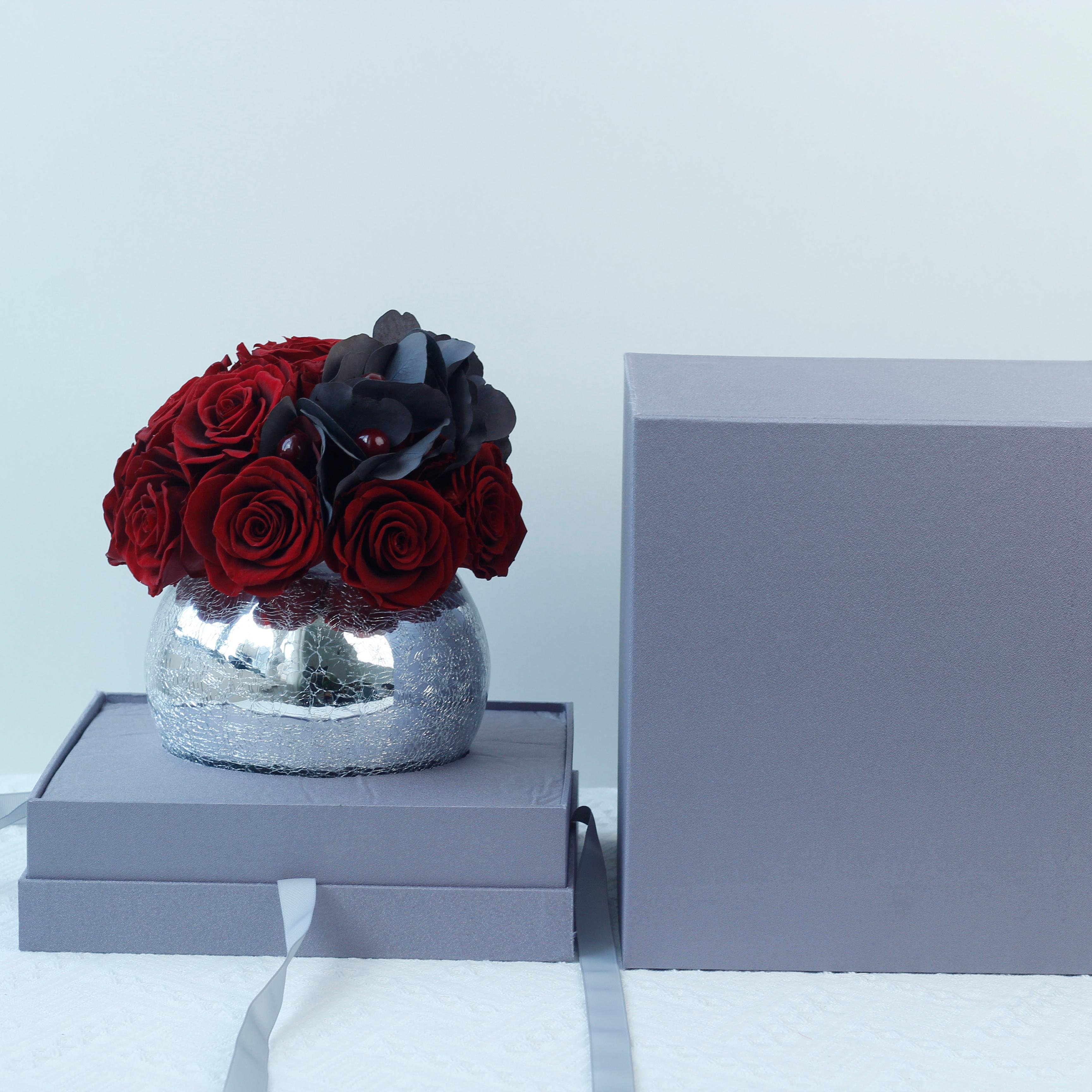 Lovebay Home Deco Gifts Pink Preserved Rose Flowers Natural Forever Eternal Flowers Longlife Real Preserved Roses in a Vase