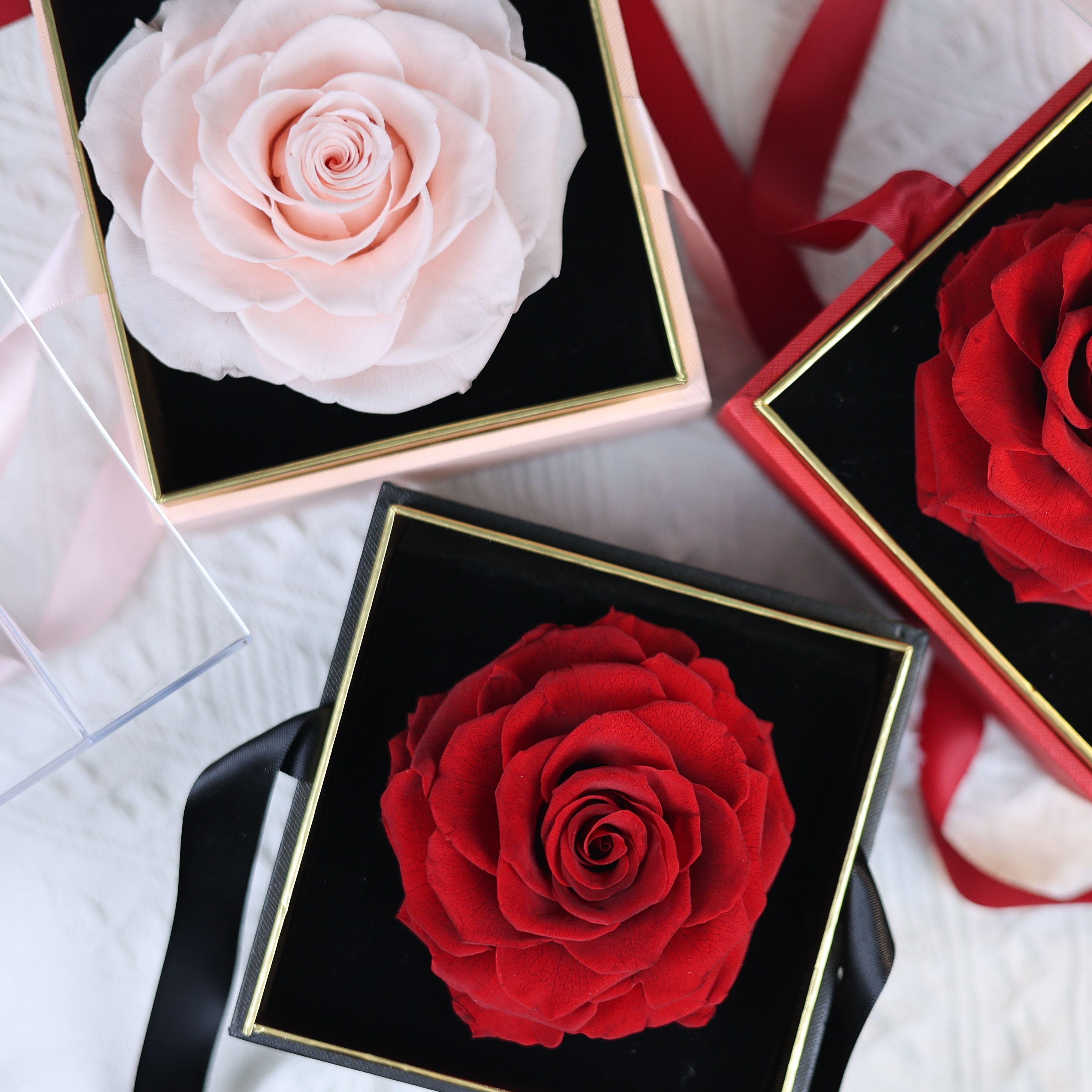 Best Mother day's gift preserved flower subtlety box everlasting preserved rose in acrylic box
