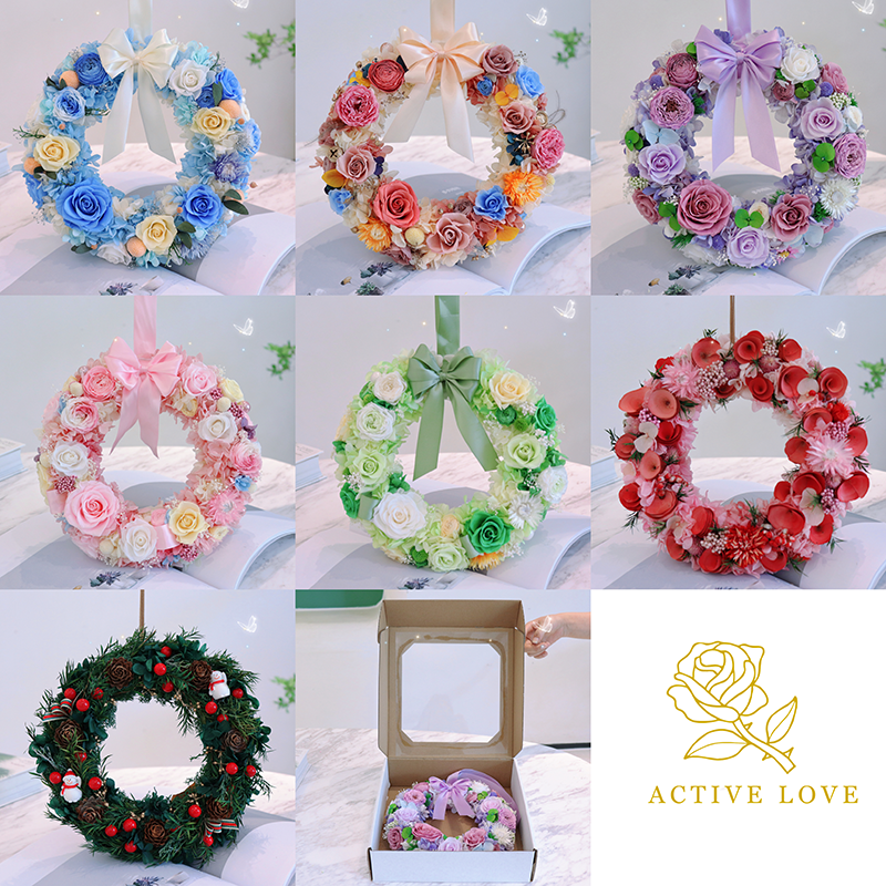 2024 Customized Wedding Preserved Wreath Preserved Naturan Roses Day Gifts Eternal Rose Preserved Rose Flower bouquet Valen