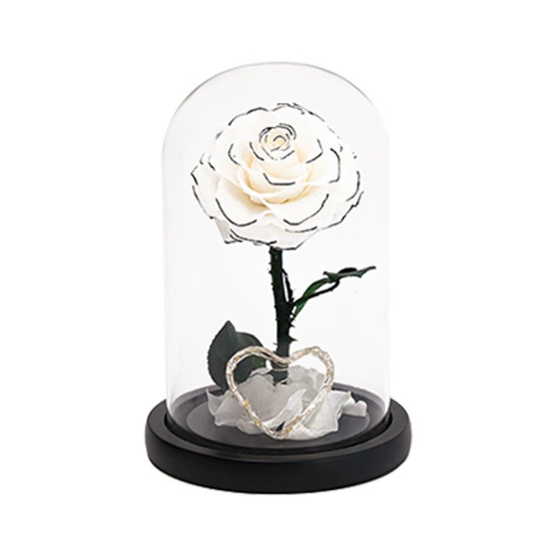 YS-015 Wholesale valentines day gift Real in Glass Dome Roses Never Withered Flower Preserved Flowers Preserved Rose In Glass