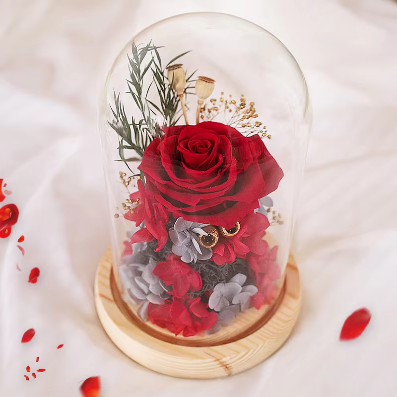 Preserved red real rose-eternal flower rose birthday gift for women her mom wife girlfriend Mother's Day Valentine's Day