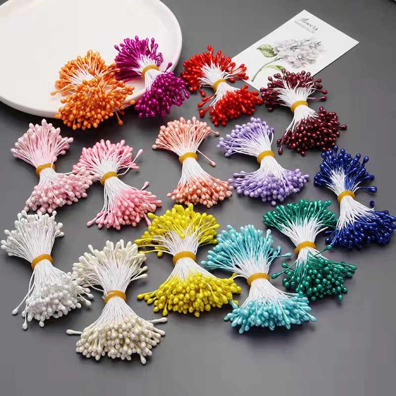 1 Bundle (150PCS )DIY handmade craft Artificial Flower Double Heads Stamen