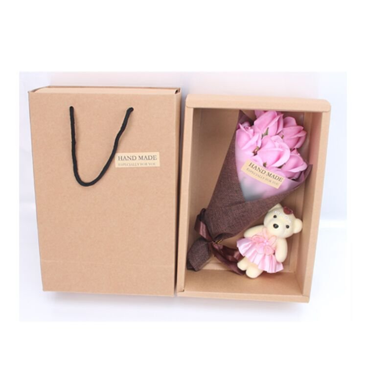 High Quality Preserved Flower Rose Flower Rose Soap Bouquet Gift Box Valentine's Day
