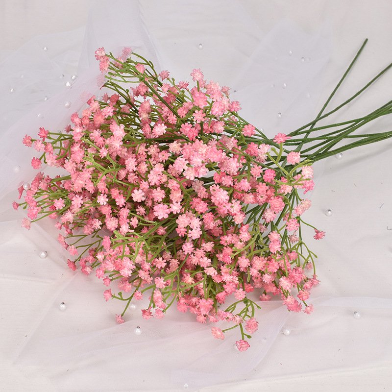 Real Touch Baby's Breath Flower Faux Silicone Plant Artificial Gypsophila for Wedding Home Hotel Party Decoration