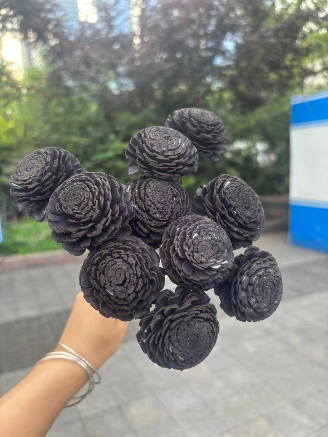 AX60 New Arrival Handmade Flower Diffuser Artificial Foam Small Sola Wood Flowers Preserved Peony Decoration Home for All Party