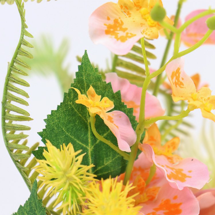 High Quality 44cm Peony and Oncidium Wreath Thanksgiving Decorative Flowers Bouquet for Festive Arrangements