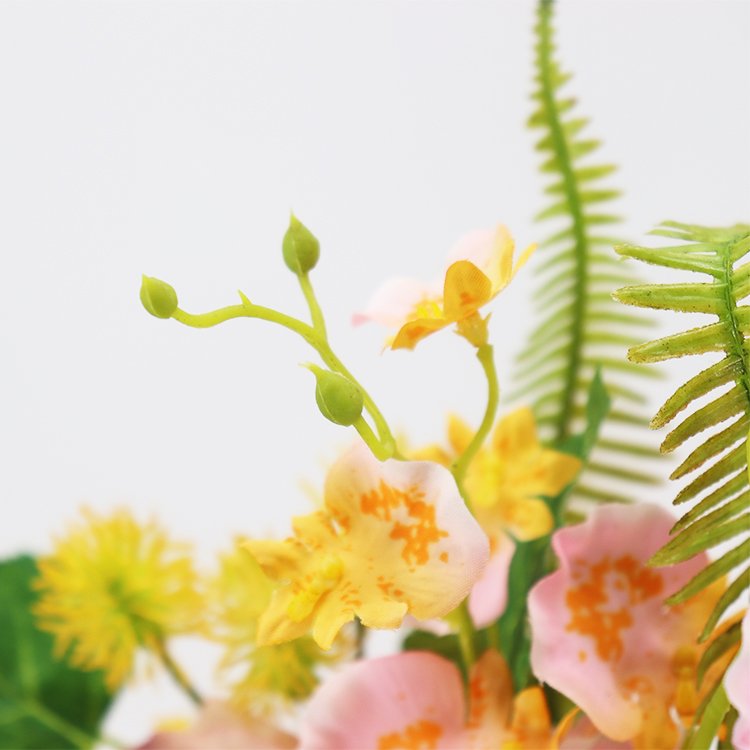 High Quality 44cm Peony and Oncidium Wreath Thanksgiving Decorative Flowers Bouquet for Festive Arrangements