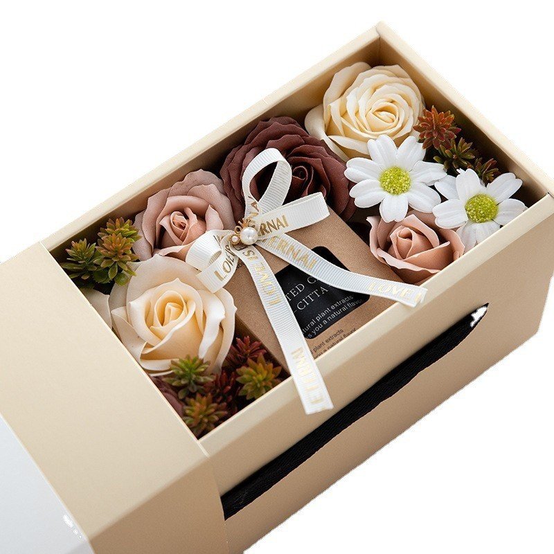 CIVI preserved flower soap flower gift box Valentine's Day gift Aromatherapy candle set handmade rose flowers hand gift