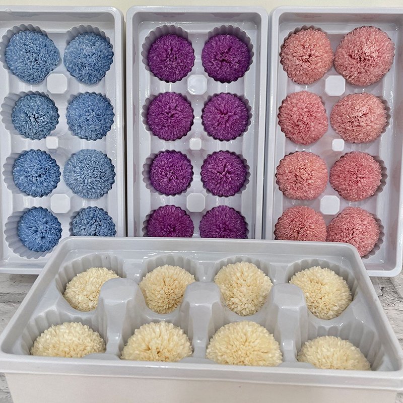 Diy love flower decoration natural pompon chrysanthemum flowers box real natural preserved flowers Christmas present decor