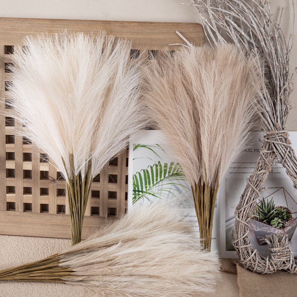 Hot Selling Boho Decor Artificial Large Pampas Grass Simulation Pampas Grass For Wedding Home Garden party Decoration