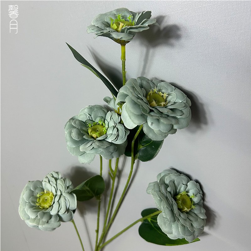 Elegant 5-head Artificial Golden Chrysanthemum Home Decor for Living Room and Valentine's Day Gift