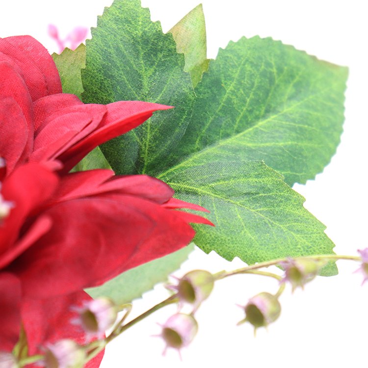 Hot Selling 44cm Wholesale Artificial Dahlia Wreath Preserved Flowers & Plants Colorful Balloonflower Decorative Flowers Wreaths