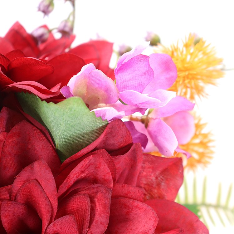 Hot Selling 44cm Wholesale Artificial Dahlia Wreath Preserved Flowers & Plants Colorful Balloonflower Decorative Flowers Wreaths