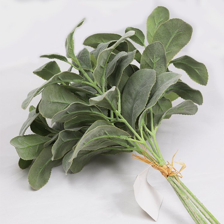 High Quality 36cm 5 Sheep Ear Grass Bundles Artificial Plants Greenery Decorative Flowers Wreaths Valentine's Day Graduation