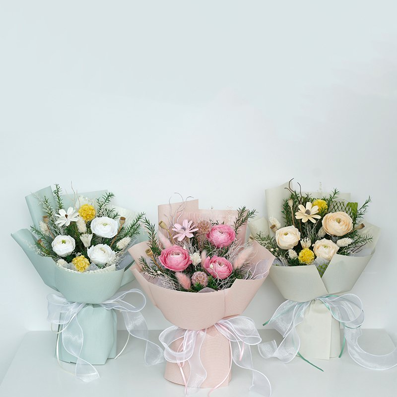 Customized color and size Mothers Day Gifts Wedding Valentine Festival Novelty Gift Real rose touch Preserved Roses Bouquet