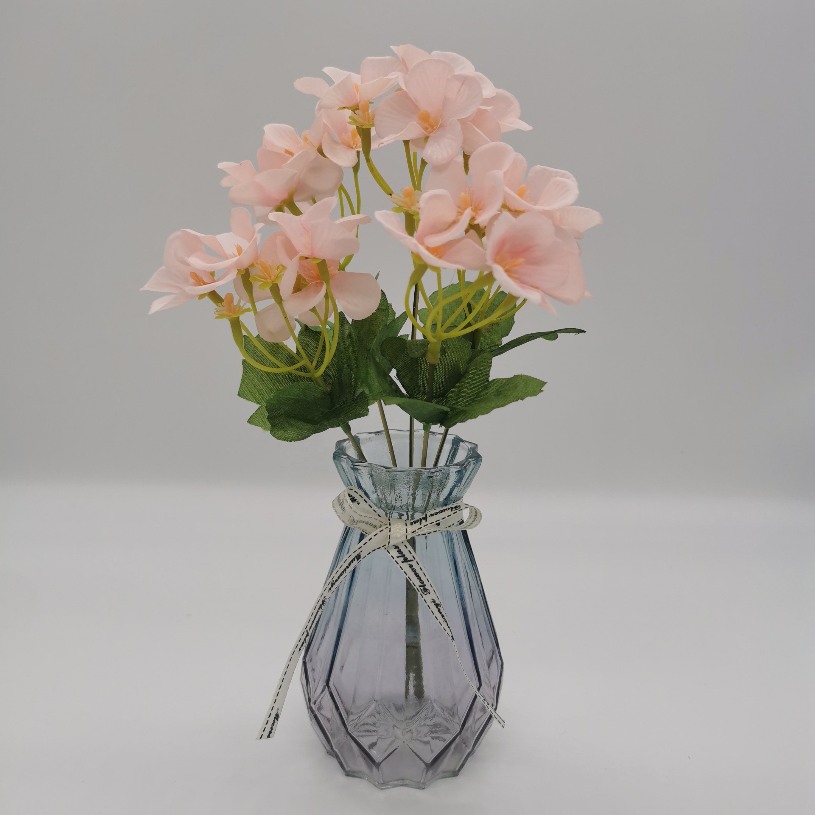 QIDA c2214 5 heads artificial flowers potted wisteria hanging flowers for Home Wedding Decorative Flowers Hot Sale 23221