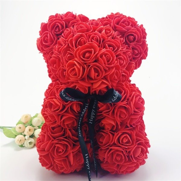 Popular and Premium wholesale Foam/PE Rose Bear Including Gifts Boxes For Valentines Day Gifts