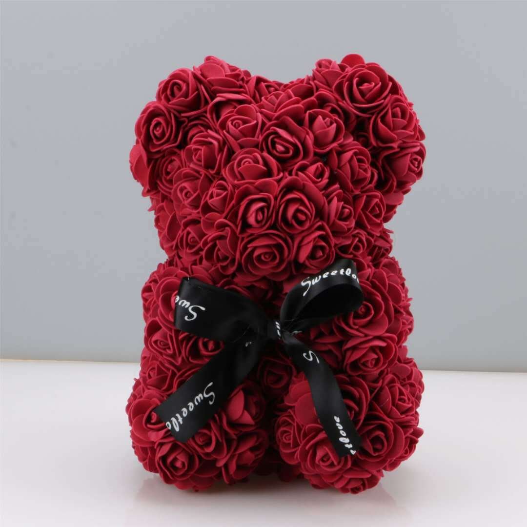 Popular and Premium wholesale Foam/PE Rose Bear Including Gifts Boxes For Valentines Day Gifts
