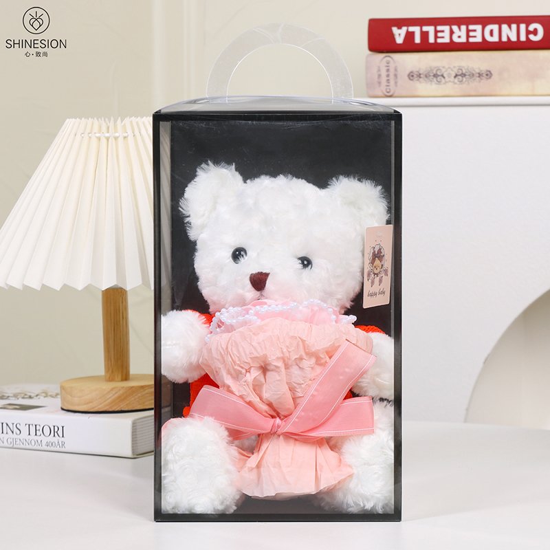 Preserved Eternal Flower Plush Bear Doll Bouquet Gift Box Soap Flower Soft Toy Creative Gift Bouquet Suppliers Decorative