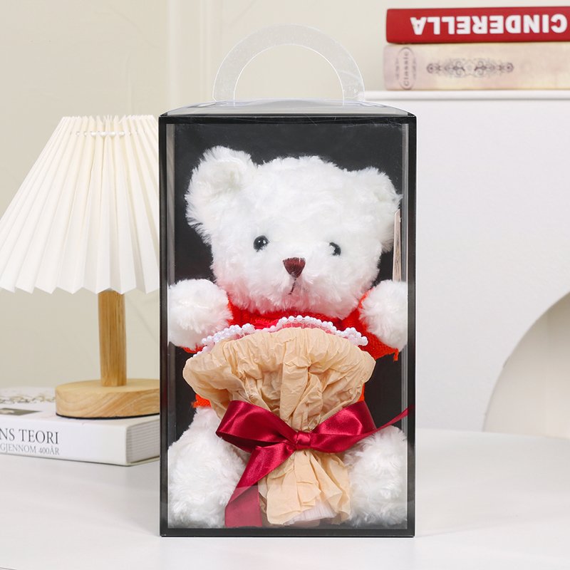 Preserved Eternal Flower Plush Bear Doll Bouquet Gift Box Soap Flower Soft Toy Creative Gift Bouquet Suppliers Decorative