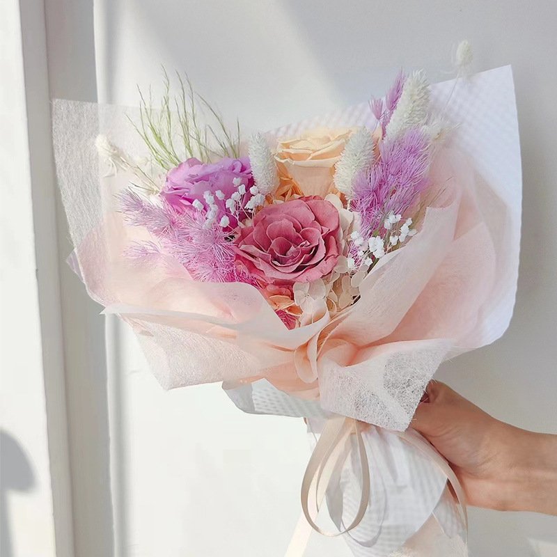 2024 Mother's Day Gifts Eternal Flower Bouquet Red Purple Rose Bouquets Preserved Flowers Forever Roses Mother's