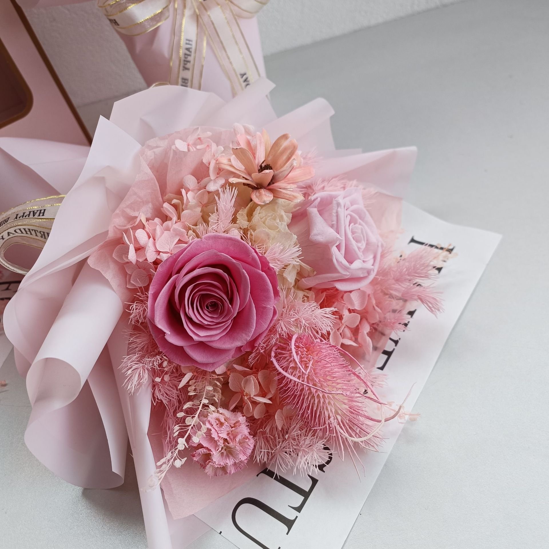 2024 Mother's Day Gifts Eternal Flower Bouquet Red Purple Rose Bouquets Preserved Flowers Forever Roses Mother's