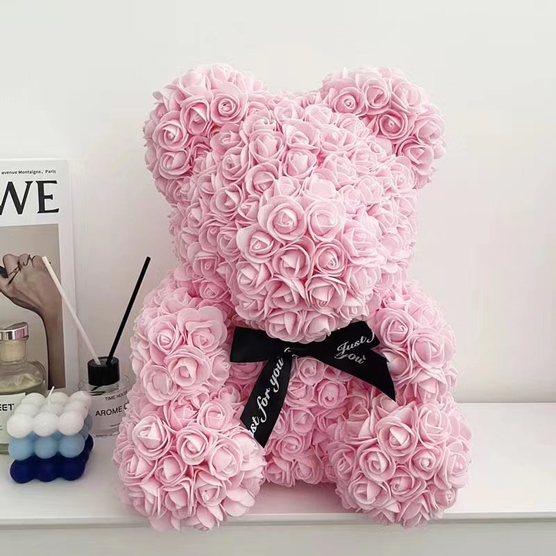 2024 INS the hot seller wholesale teddi bear for Christmas gift/valentine's gift for girlfriend preserved roseflower bear box