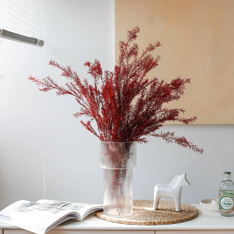 60CM 120g Real Dried Natural preserved Melaleuca Decorative Eternal Grass Forever Fresh Dry plants For Christmas Decoration