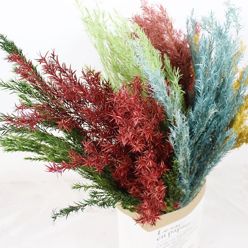 60CM 120g Real Dried Natural preserved Melaleuca Decorative Eternal Grass Forever Fresh Dry plants For Christmas Decoration