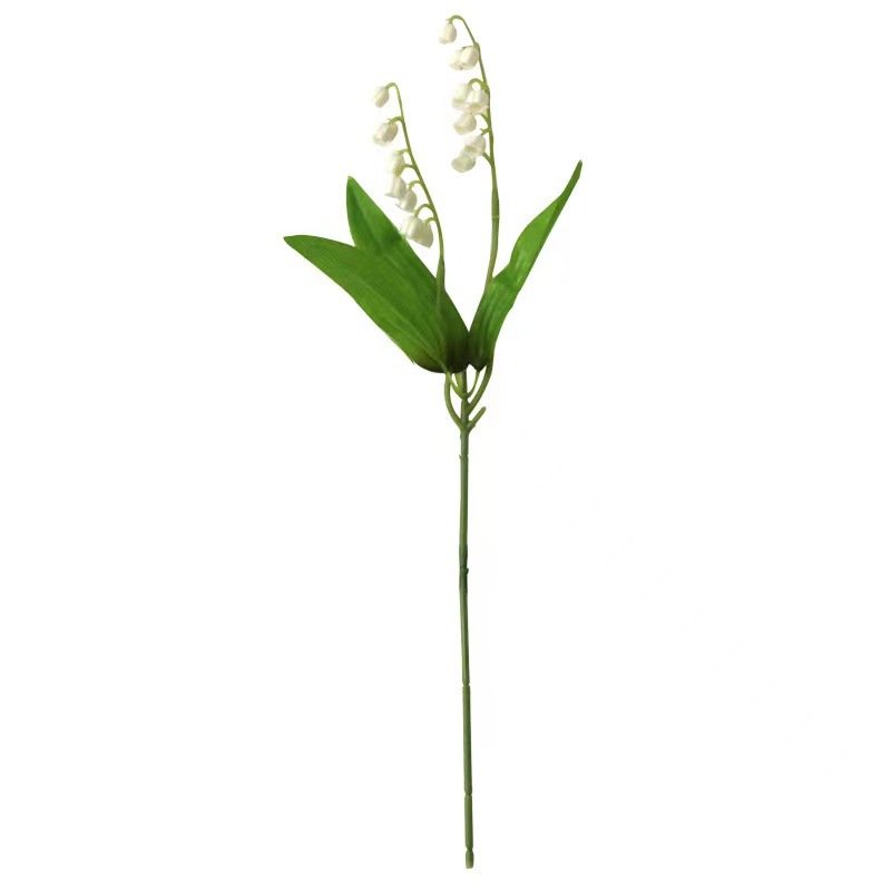 Factory wholesale Simulation Lily Of The Valley Single Artificial Lantern Flower Artificial Silk Flower Wedding Home Decoration