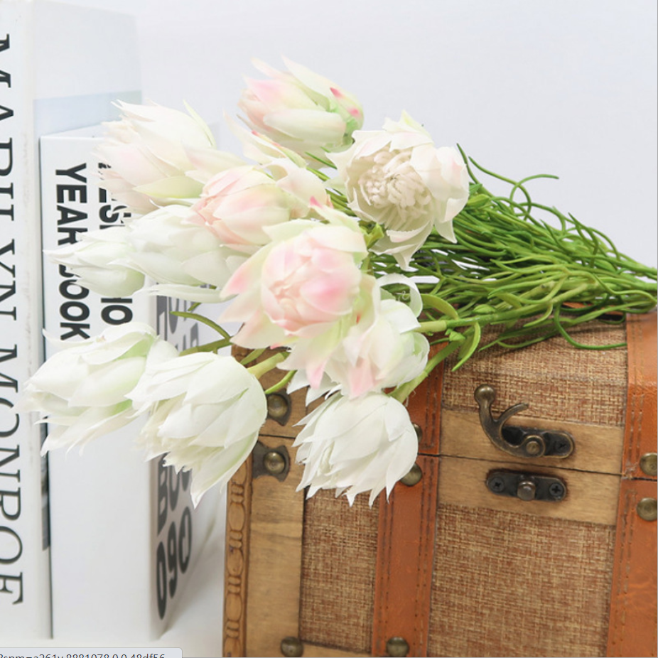 Ins Most popular High quality refreshing Artificial silk Snow Lotus Flower for home Decoration